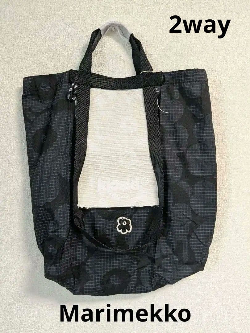 未使用　Marimekko × Kiosk トートバッグ ウニッコ柄 ブラック