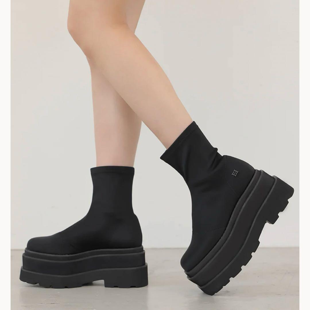 ダーリッチ ウルトラストレッチフラットショートブーツ