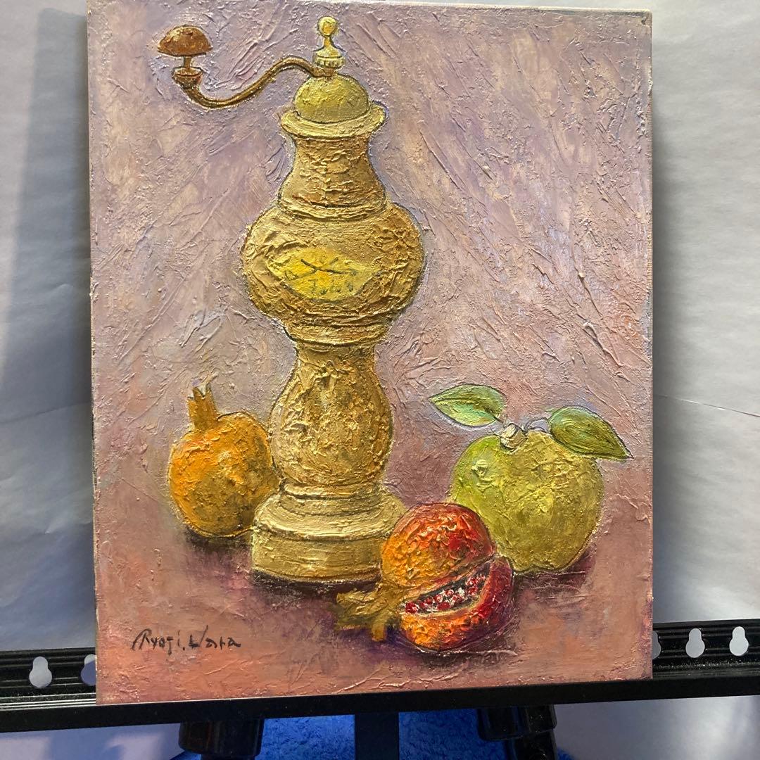 【3万円内で楽しむ本物絵画】二科会原良次先生の小さな静物画（F3号）