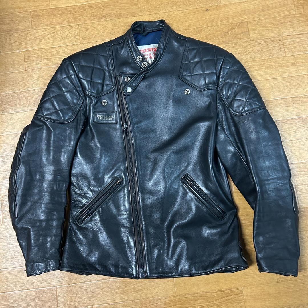 70’s UK製 INTERSTATE 本革レザージャケット 美品 ヴィンテージ 70's INTERSTATE Leathers Ltd. / Great Britain】 70年代に英国で展開