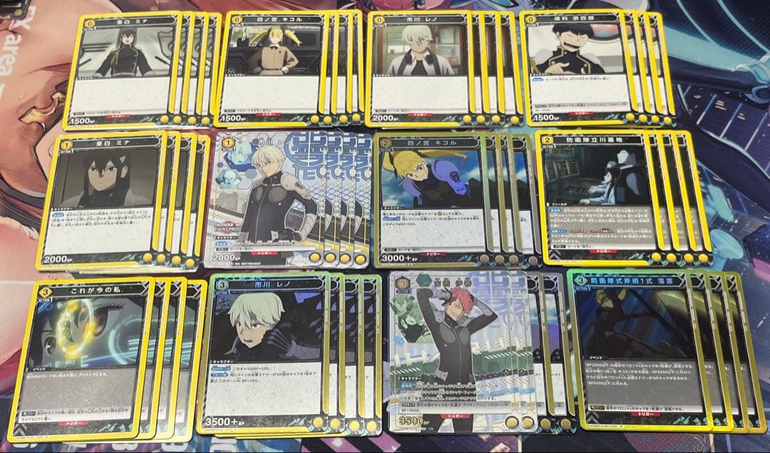 ユニオンアリーナ　怪獣8号　レノ　ミナ　キコル　デッキ　パラレル付き