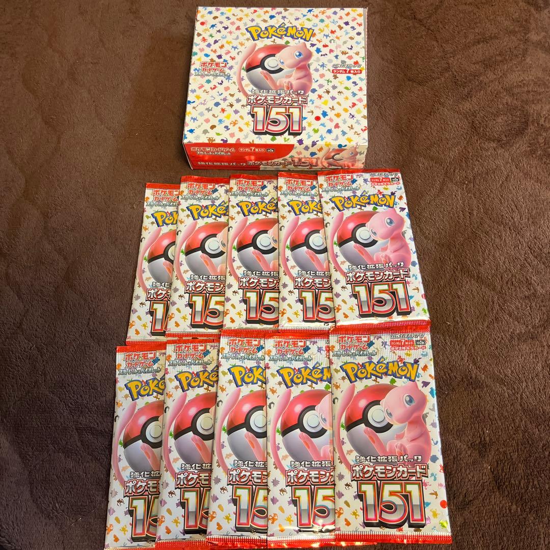 151 10パック　空箱付き ポケモンカードゲーム ポケモンカード151 BOX シュリンク付き 新品 未