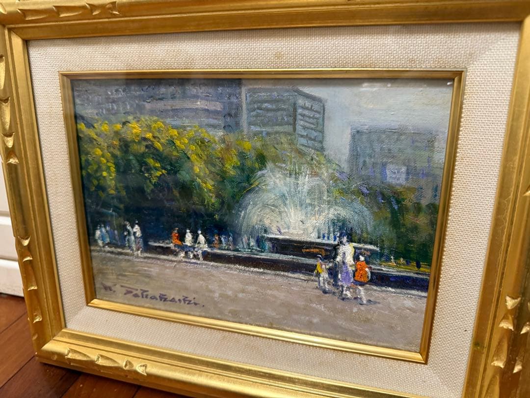 27.「公園（日比谷）」髙橋一善 油絵