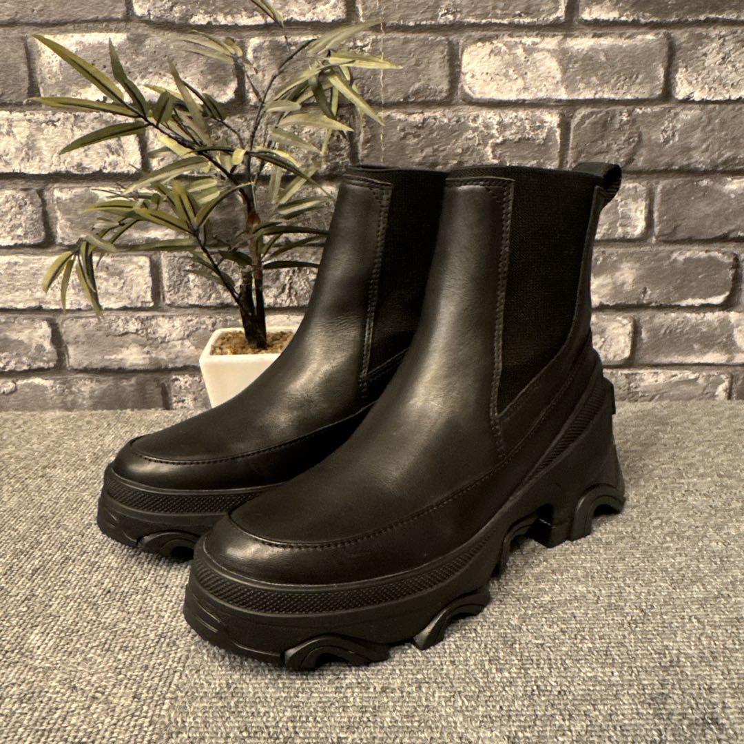 ソレル ブレックス ブーツ チェルシー ウォータープルーフ ブラック23.5