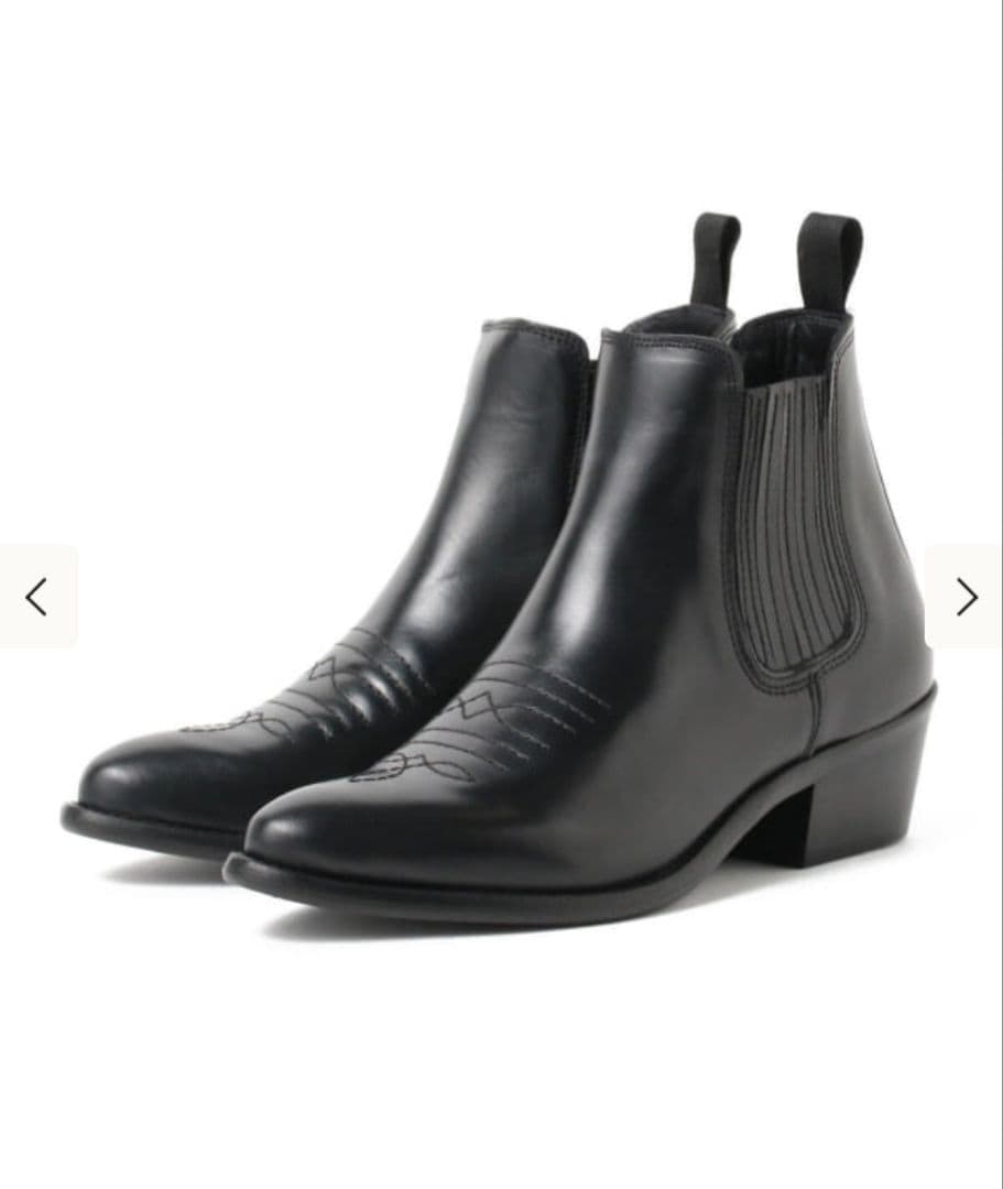 本革サイドゴアブーツ　ショートブーツBEAMS裏張り済