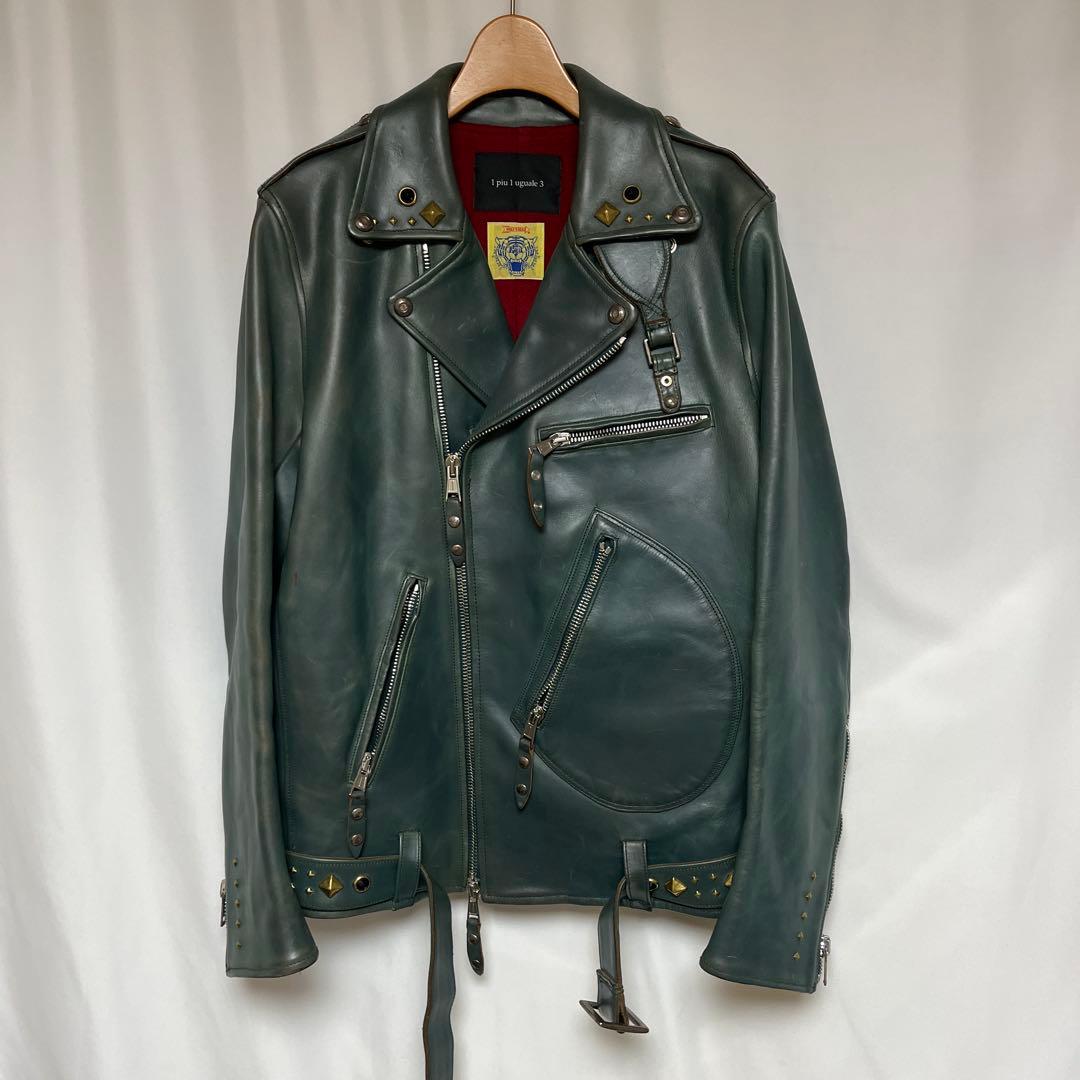 1PIU1UGUALE3 × WOLF'S HEAD スタッズ レザーライダース - メルカリ