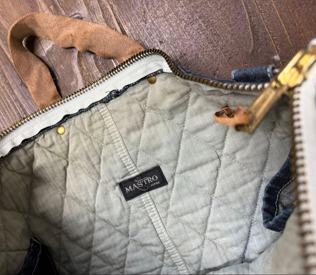 日本製 ヘルメットバッグ 岡山デニム ×本革栃木レザー2WAY ショルダー