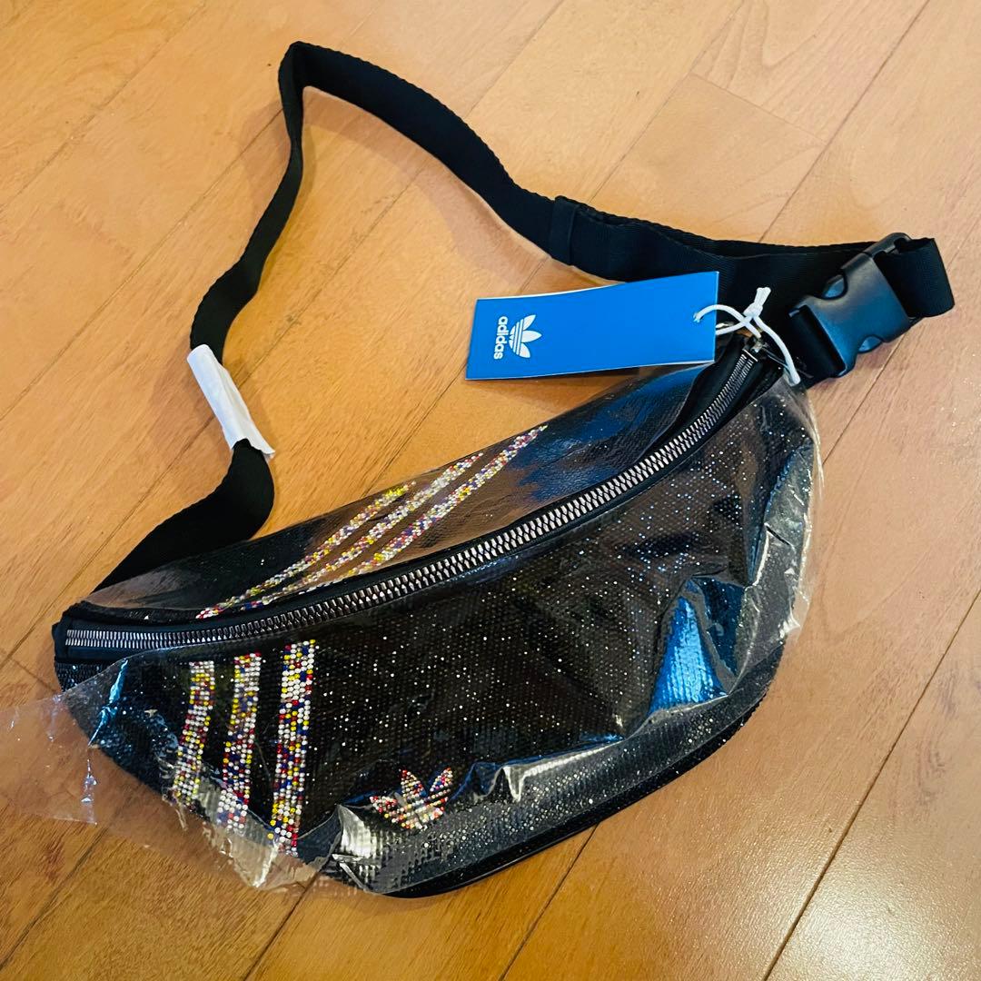 adidas originalsアディダスオリジナルス キラキラウエストバッグ