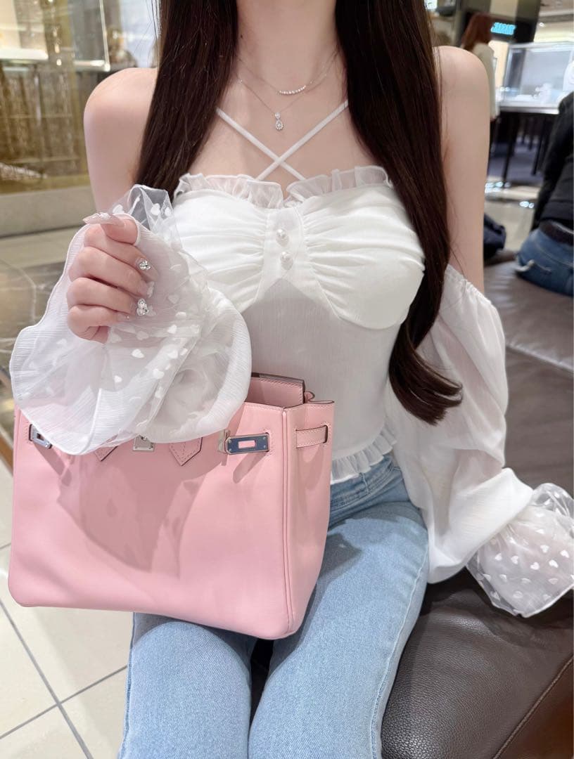 Lumignon ♥ Mellow Heart Tulle Top 【ホワイト】