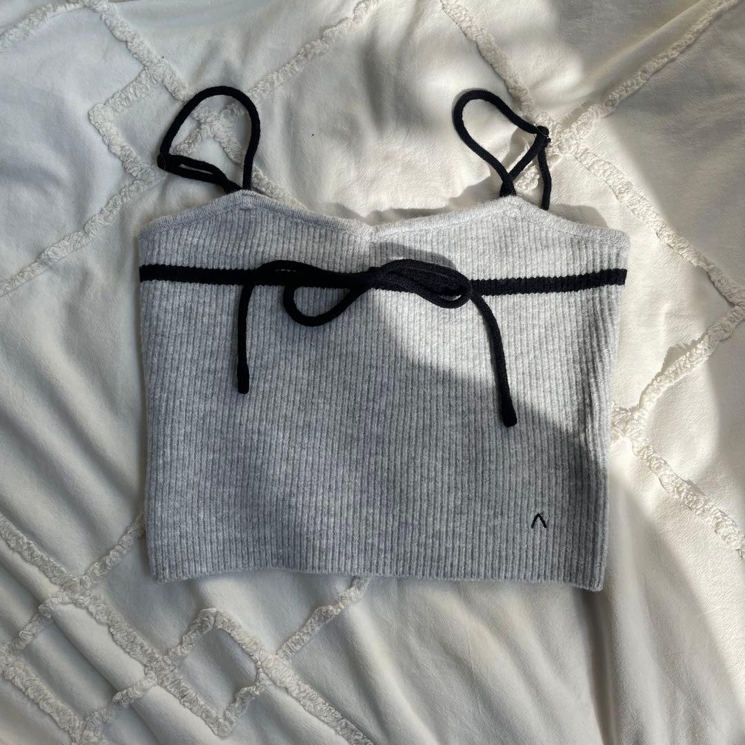 andmary】 Natalie ribbon set gray Fサイズ - メルカリ