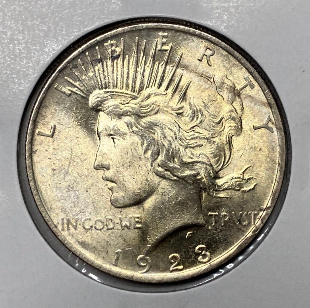 1923 ピースダラー　1ドル銀貨　未使用　アメリカ　古銭