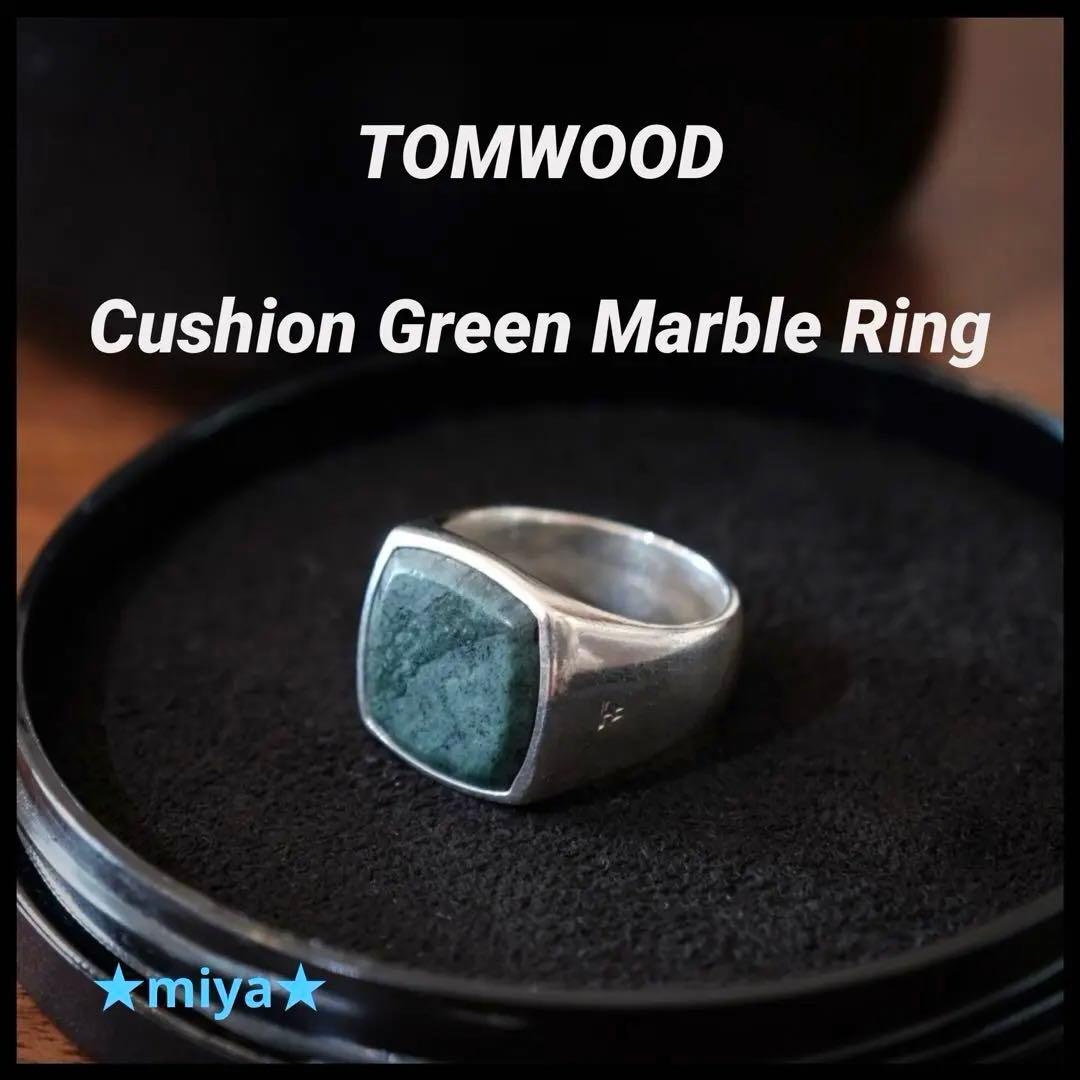 アクセサリー TOMWOOD / Cushion Green Marble Ring / 50