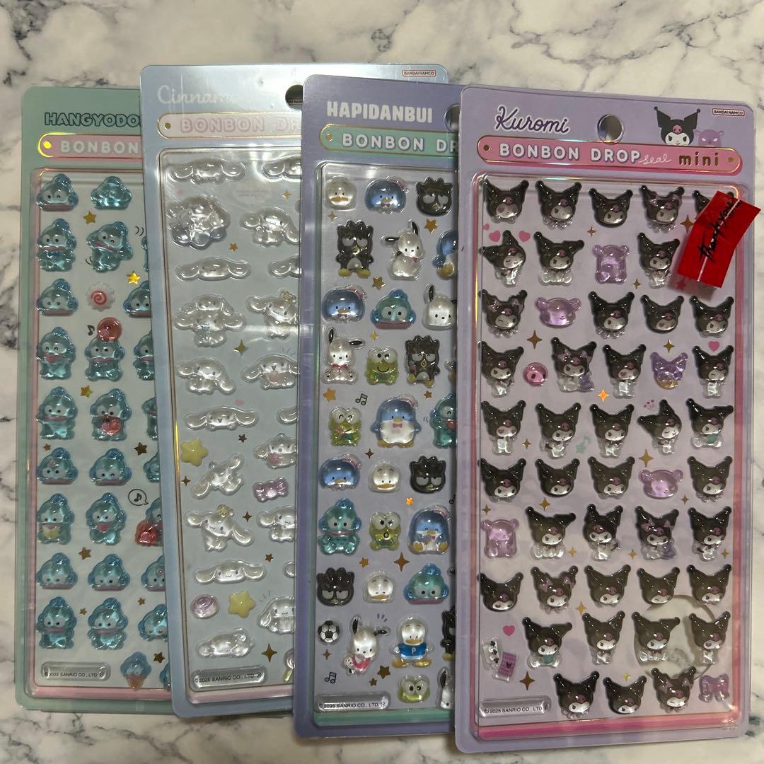 正規品 サンリオ ボンボンドロップシール ミニ シナモン クロミ はぴ