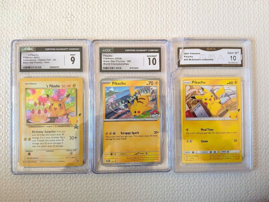 ポケモンカード　おたんじょうびピカチュウ　WCS2024　マクドナルド　3枚