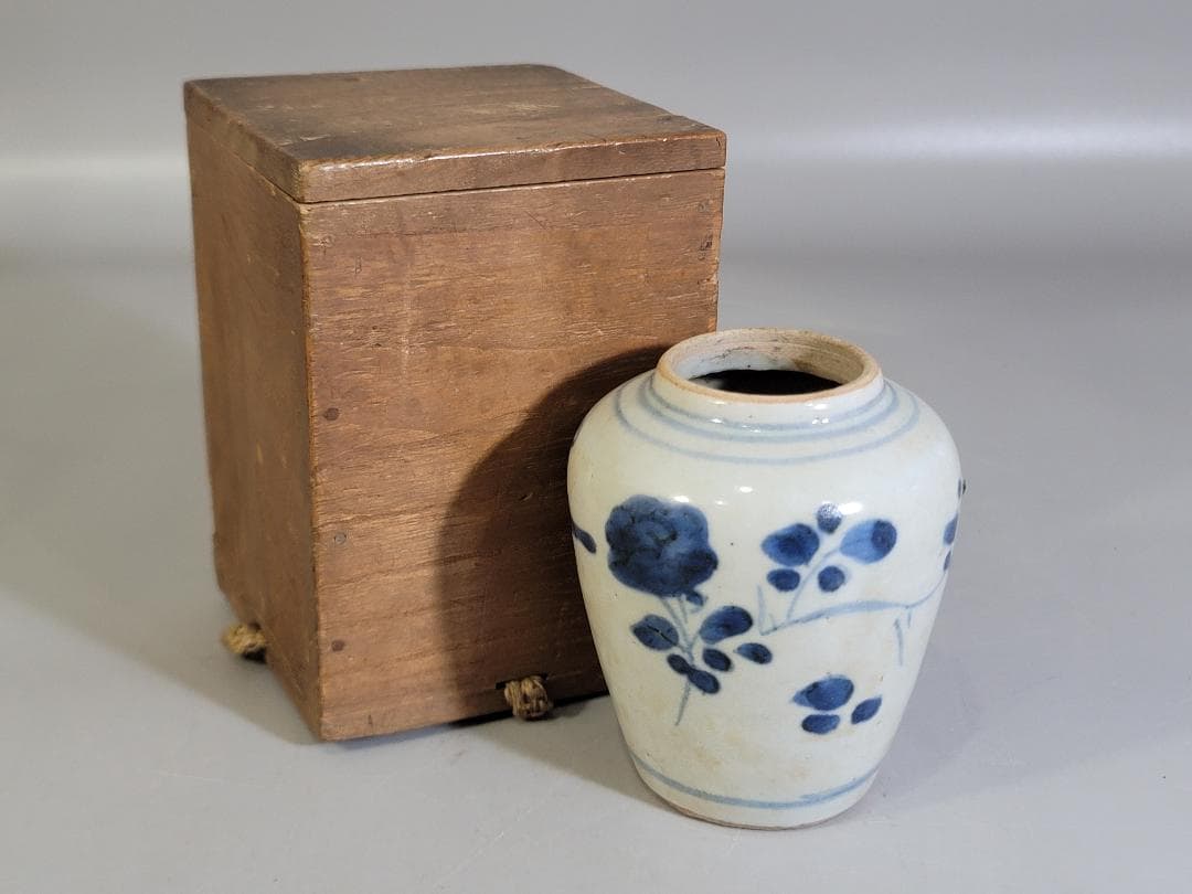 古美術 中国 古染付 茶入 茶道具伝来