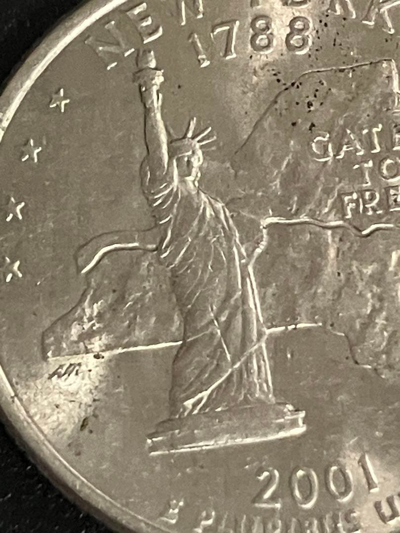 アメリカ50州25セント ニューヨーク州 自由の女神のコイン - メルカリ