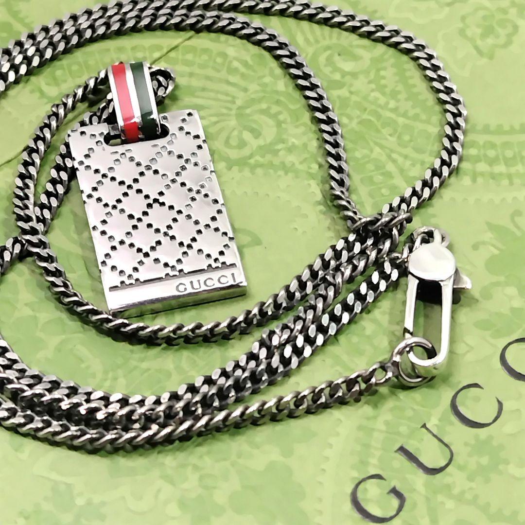 グッチ GG シェリーライン ディアマンテ シマ ネックレス ペンダント