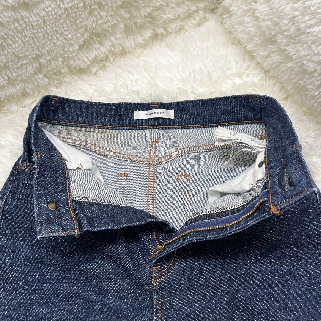 美品 MOUSSY♡MVS FLARE onewash 革パッチ 25 Mサイズ - メルカリ