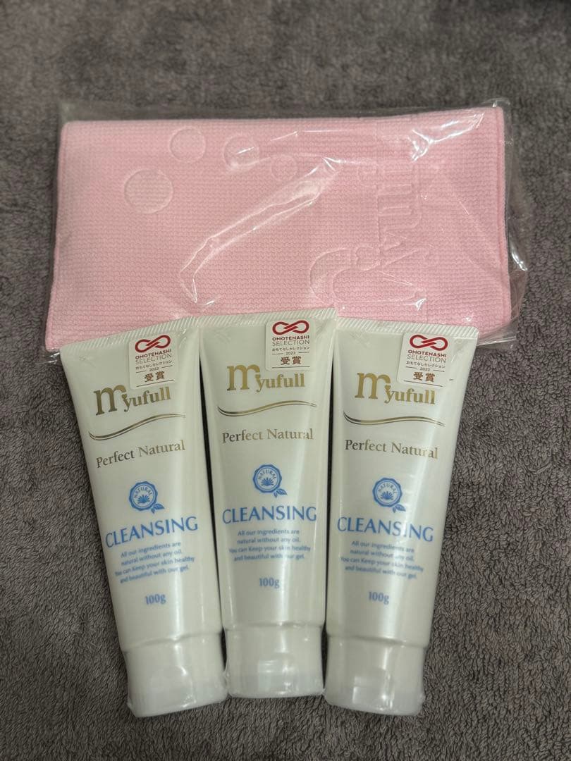 新品】ミューフル Myufull クレンジング　100g×３本＆タオル　1枚