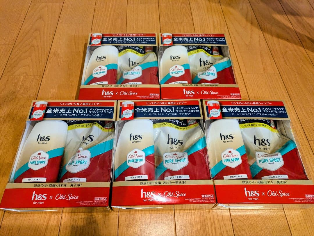 【5セット】h&s for men ゴールド 2in1 オールドスパイス h＆s for menゴールド2in1オールドスパイスピュアスポーツの香りセット