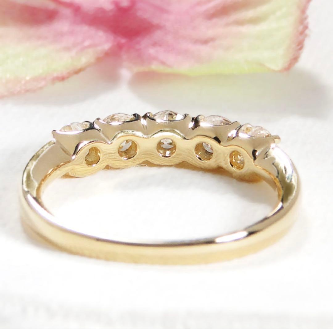 classic chess K18 0.9ct大粒ダイヤ ハーフエタニティリング - メルカリ