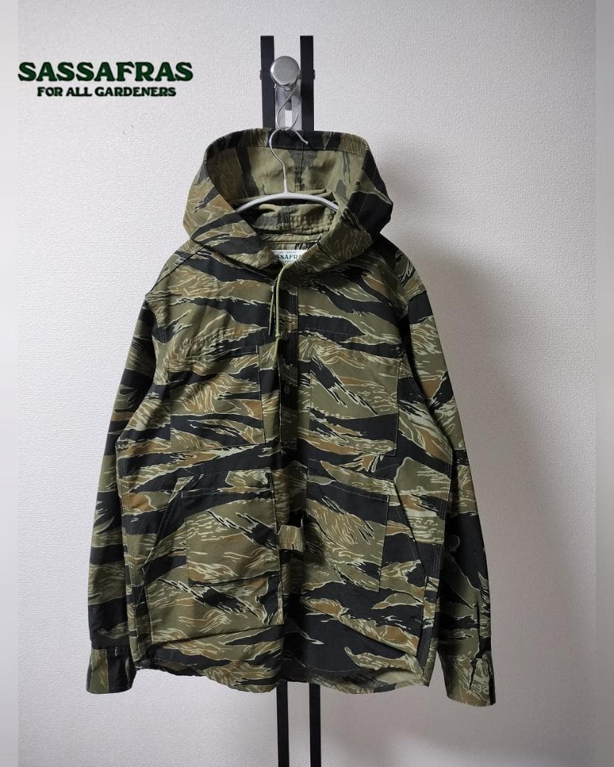 ササフラス/タイガーカモプルオーバーマウンテンジャケット/60・40クロス日本製 SASAFRAS（ササフラス） タイガーカモの猛威。 | CATHEDRAL