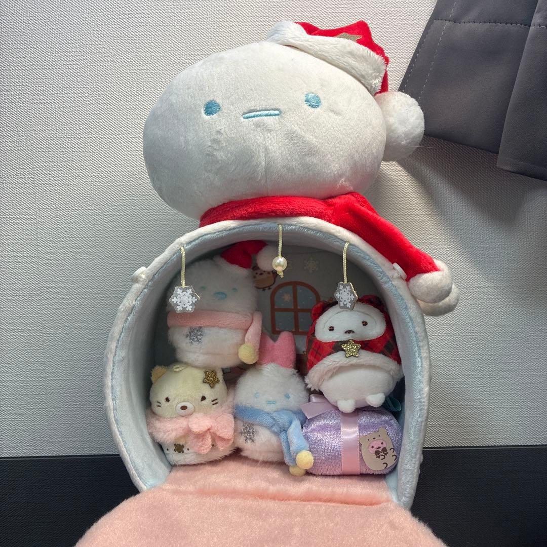 すみっコぐらし クリスマスぬいぐるみ 雪だるまハウス