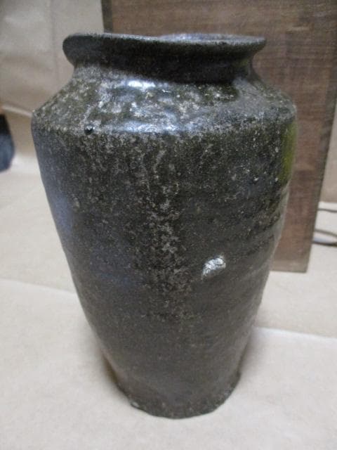 盆栽鉢 超希少時代手捻り楕円平盆栽鉢白地に黒胡麻柄落款 365 盆栽