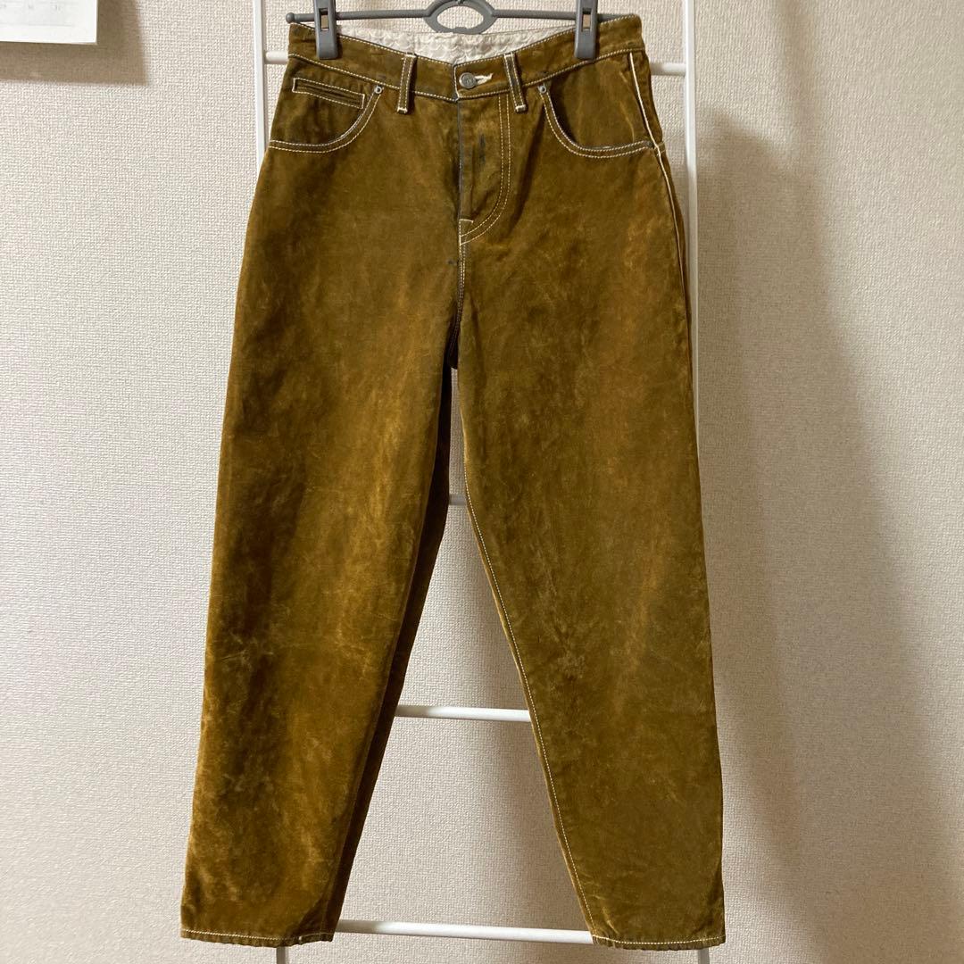 ミナペルホネンfeteフロッキー加工デニム38