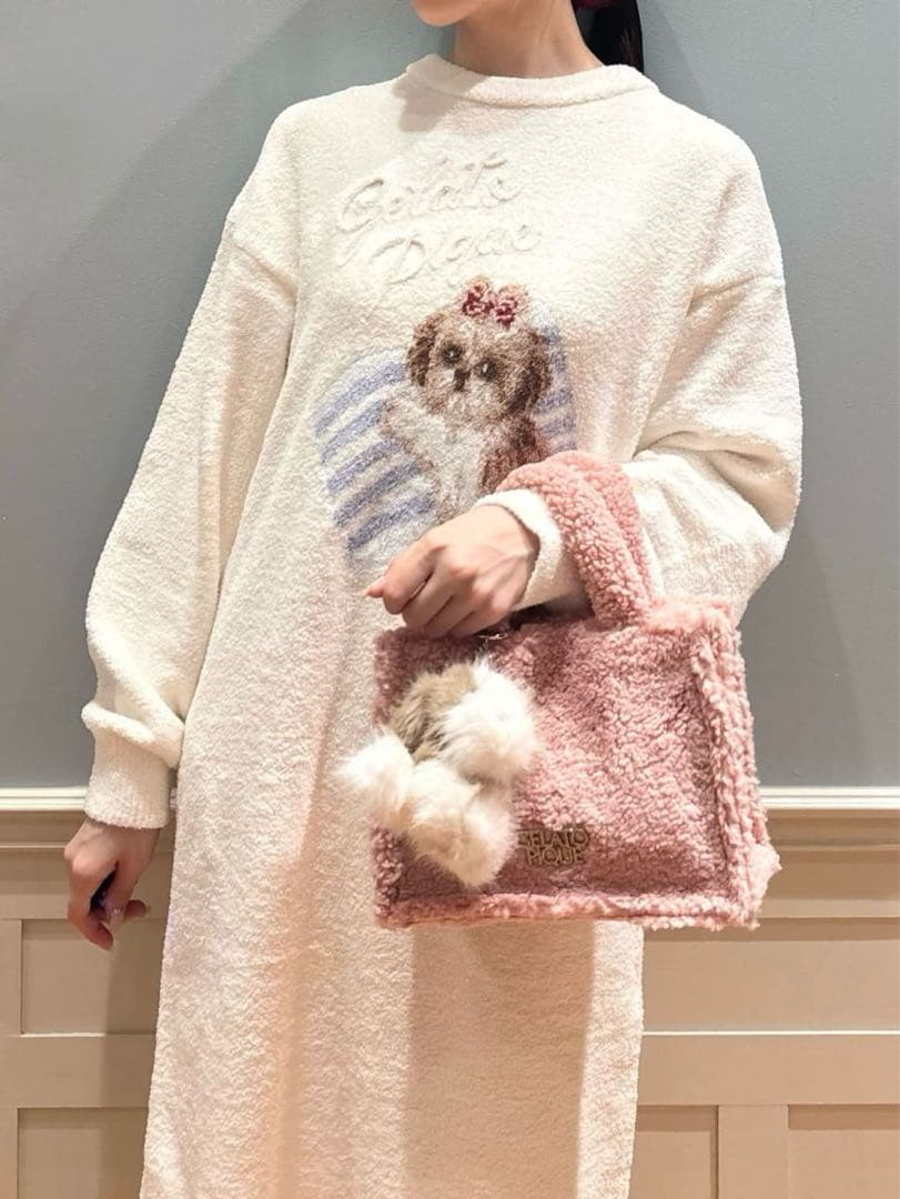 【美品】ジェラートピケ　シーズージャガードワンピース