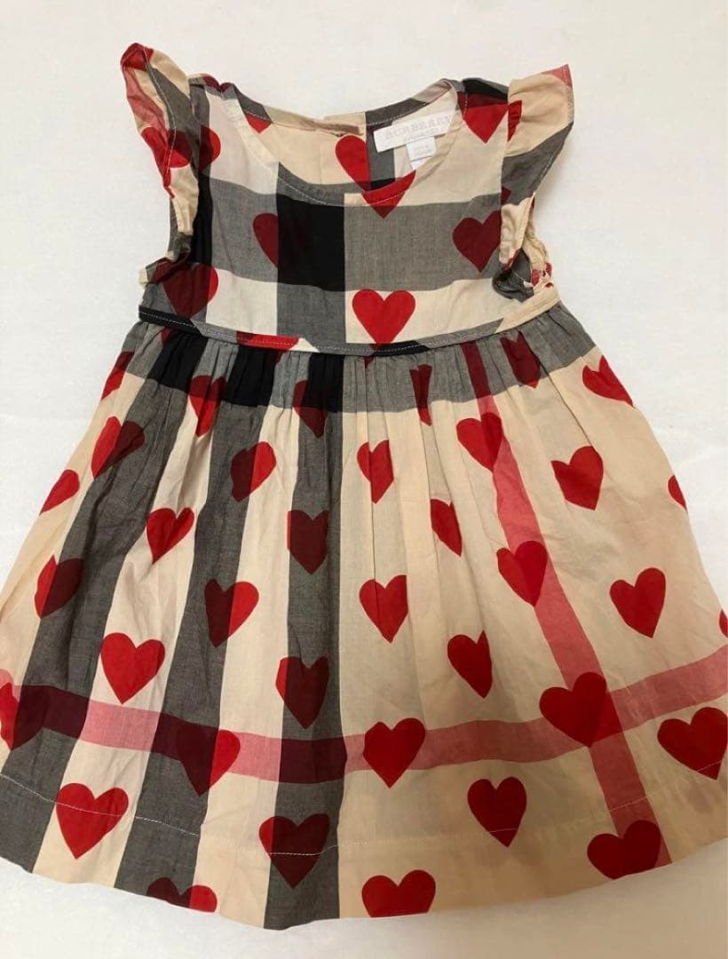 バーバリー　ハート　半袖ワンピース　チュニック　12m 80cm