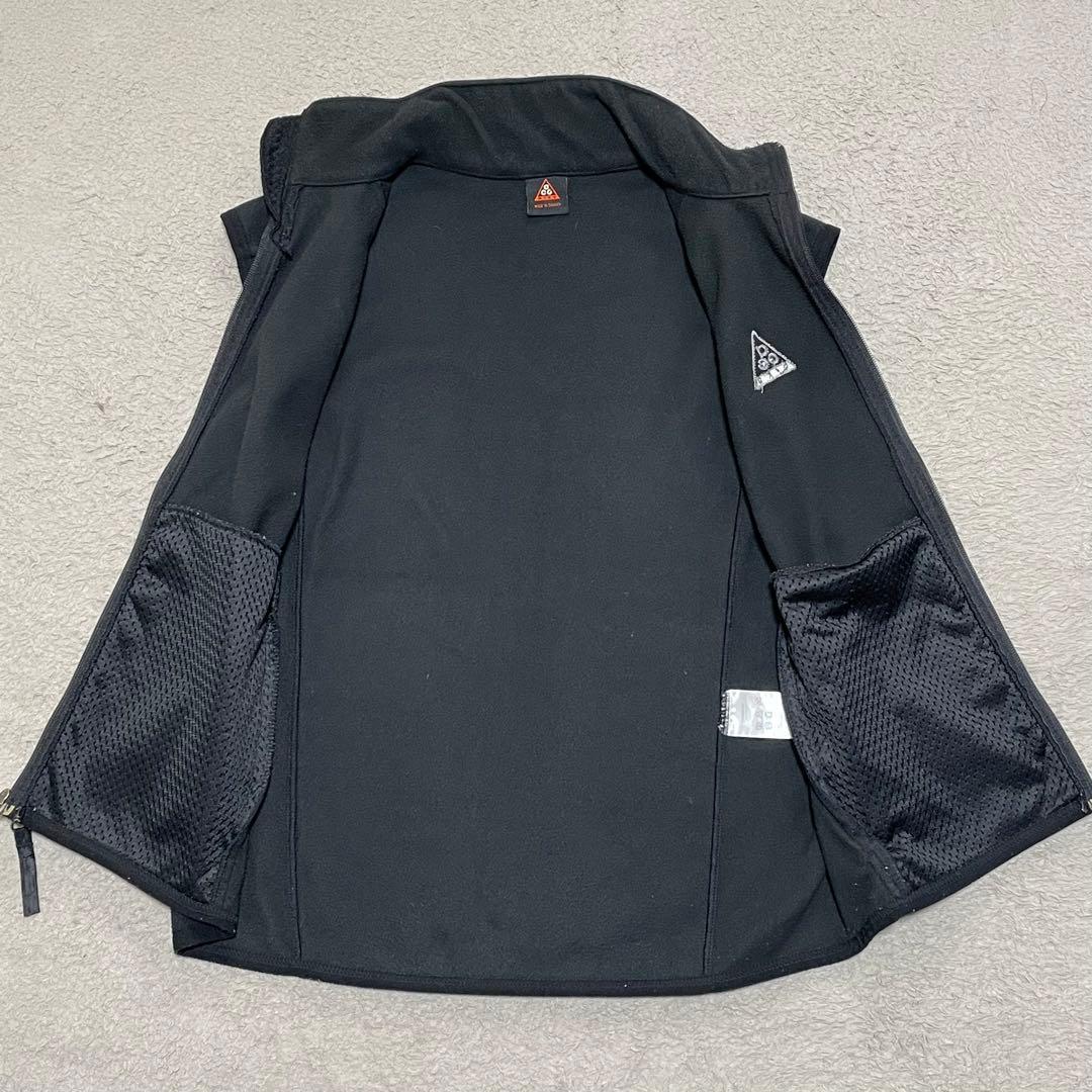NIKE ACG フリースベスト 90s 黒タグ ロゴ刺繍 ジップアップ S - メルカリ