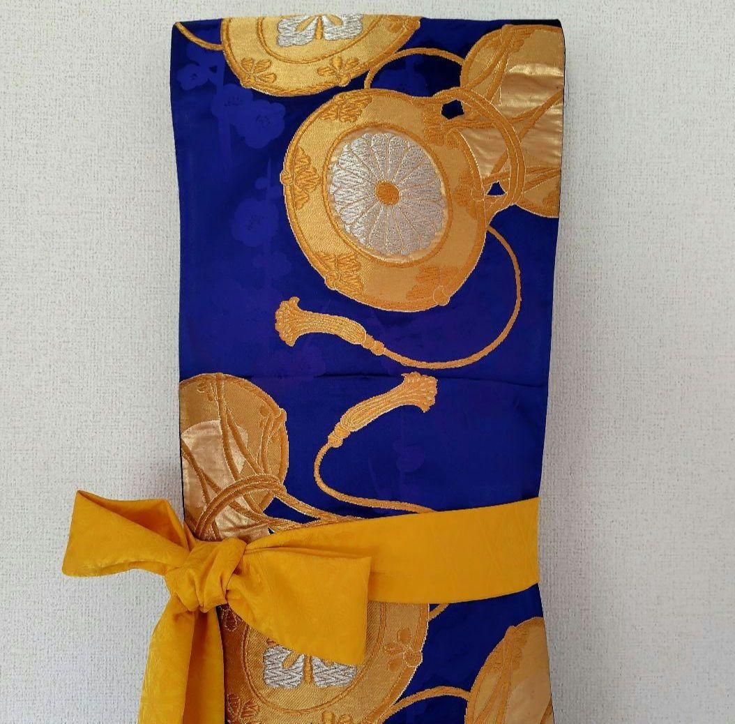 お琴カバー【鼓】着物帯 ゆたん油単ハンドメイド 和楽器 正絹 袋帯 生田流山田流