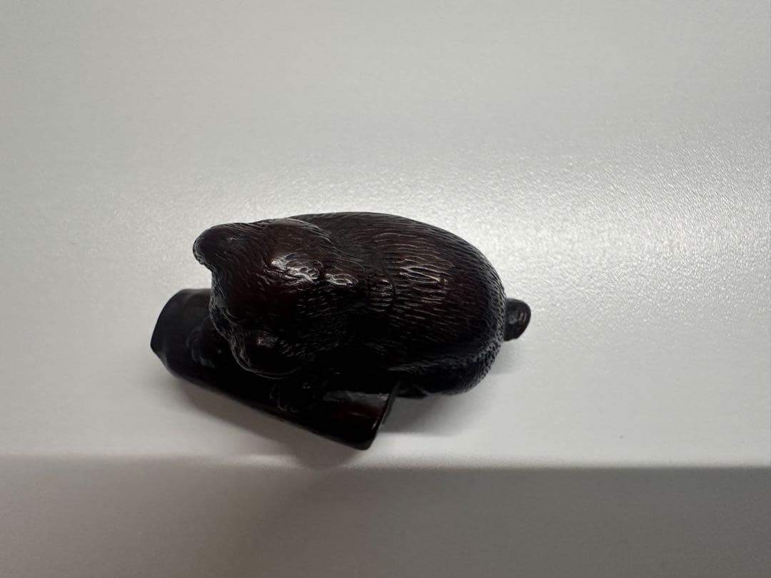 根付(netsuke) 犬の根付 寛山作 江戸時代 木製 - メルカリ