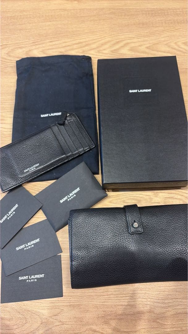 【SAINT LAURENT】ブラック長財布　カードケース付き
