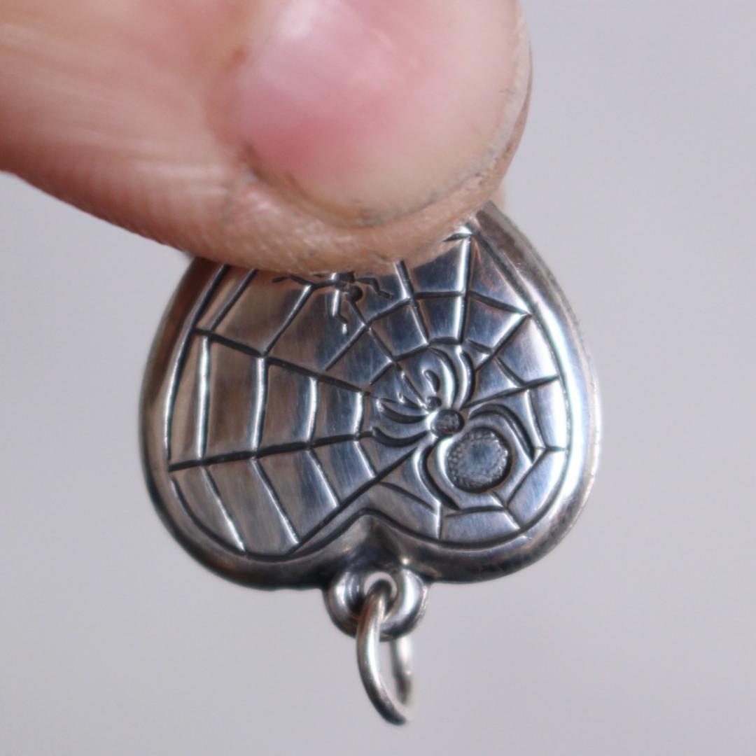 40s スウィートハートジュエリー WW2 シルバー チャーム スパイダー