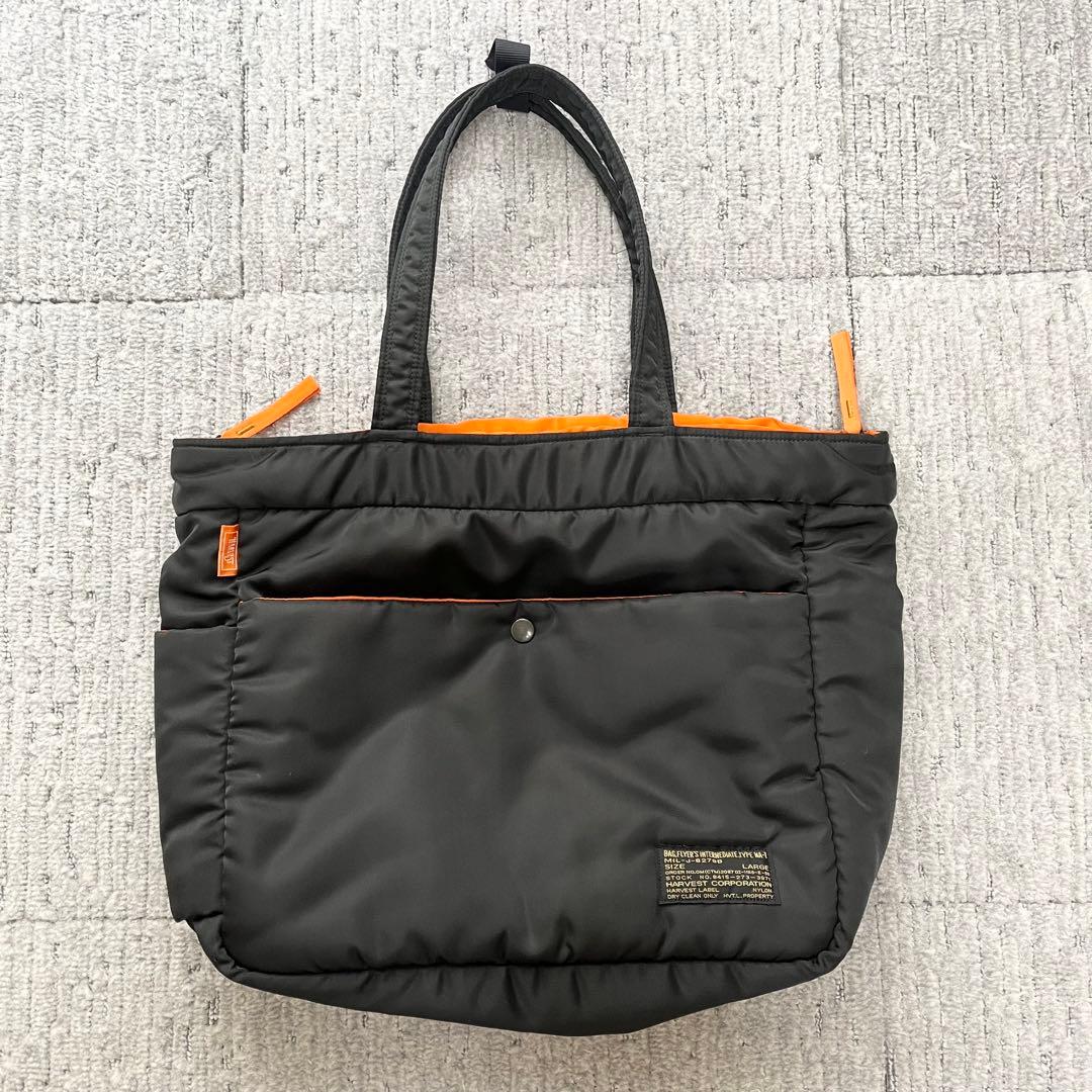 極美品 HARVEST LABEL フライヤーズ MA-1 トートバッグ