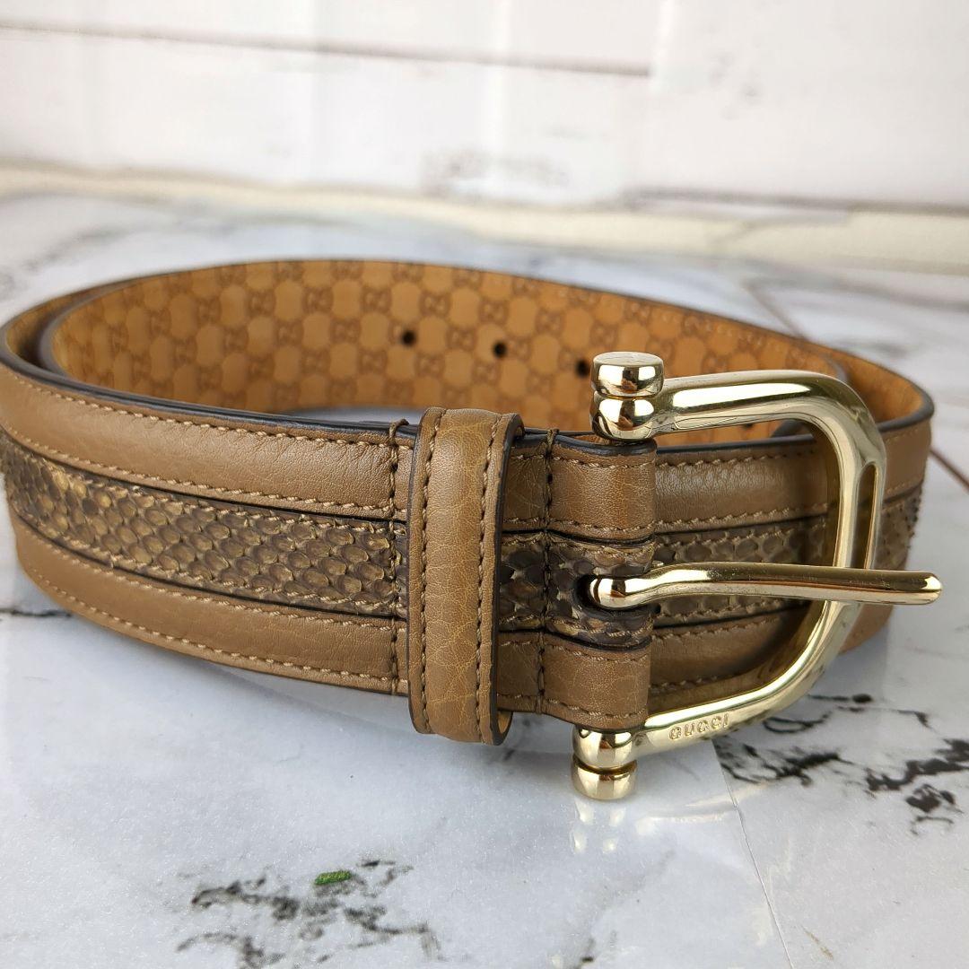 【美品】グッチ☆パイソン　GG柄　金金具　ベルト　メンズ 楽天市場】GUCCI GG ベルトの通販