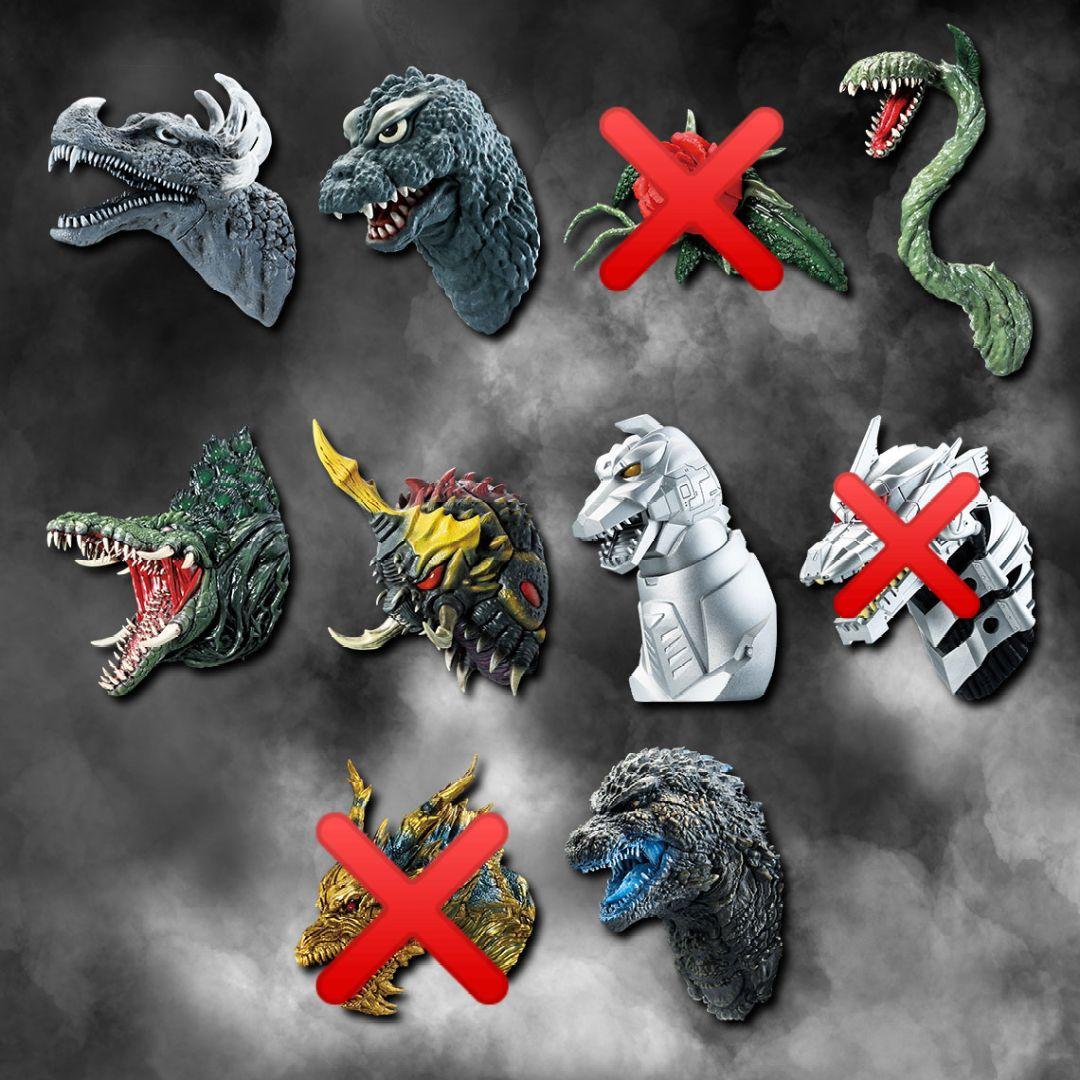 E モンスターヘッドマグネット ゴジラ 一番くじ ビオランテ メカゴジラ