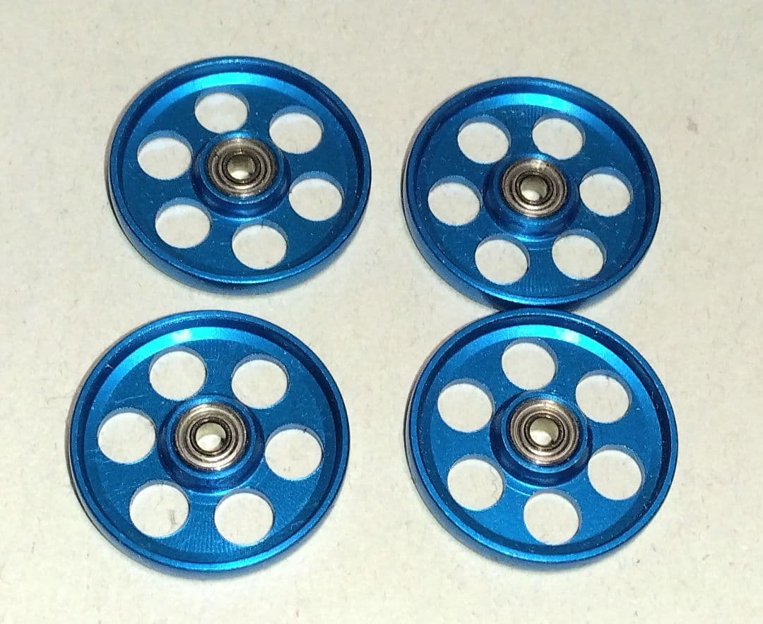 再出品】ミニ四駆 軽量2段 軽量13mm 軽量19mm 純正ブルー ローラー