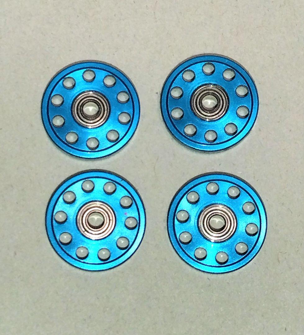 再出品】ミニ四駆 軽量2段 軽量13mm 軽量19mm 純正ブルー ローラー