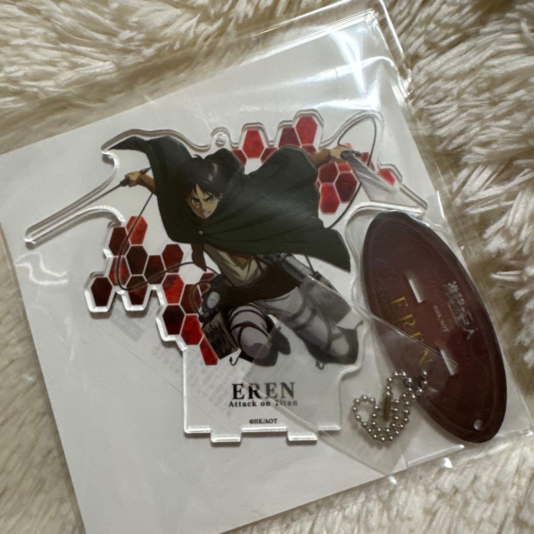 進撃の巨人 エレン アクリルスタンド ヘキサライド 大）進撃の巨人 日田景色アクリルスタンド エレン×セキレイVer