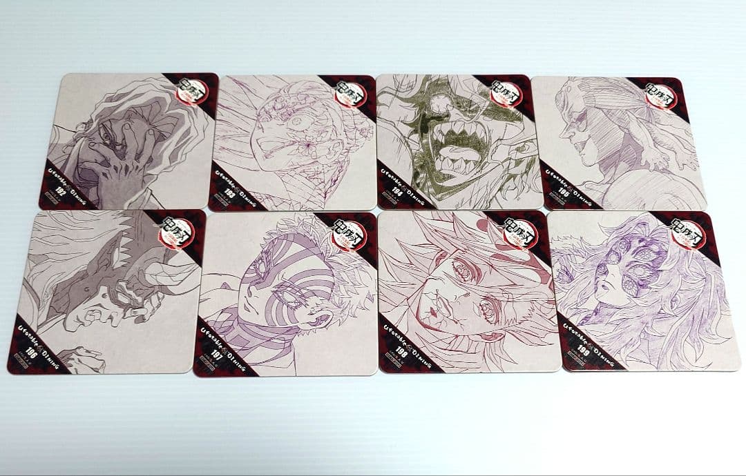 鬼滅の刃 DINING 上弦集結 コースター コンプセット 無惨 黒死牟 童磨他