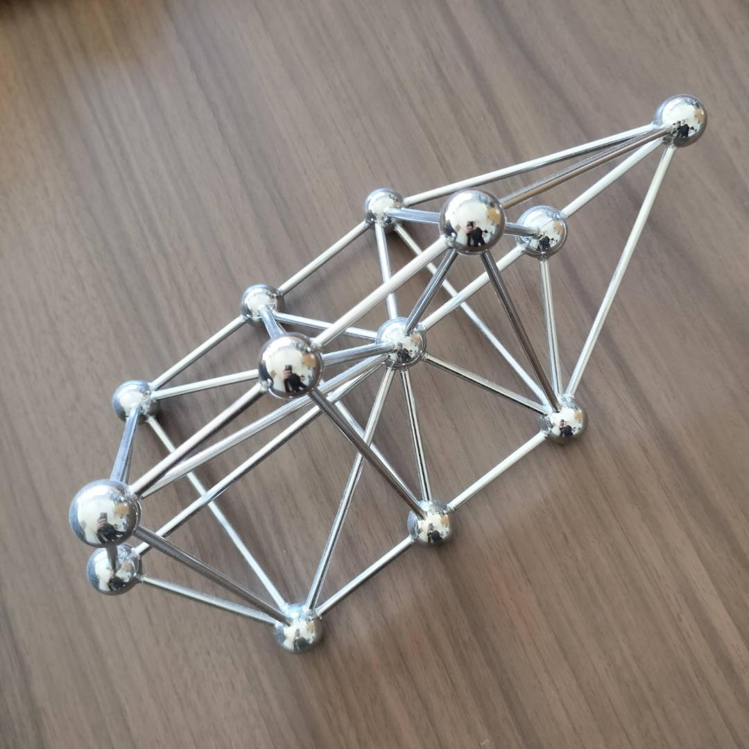 美品　模型　3Dカバラ　パドマ（ステンレス）　丸山先生開発