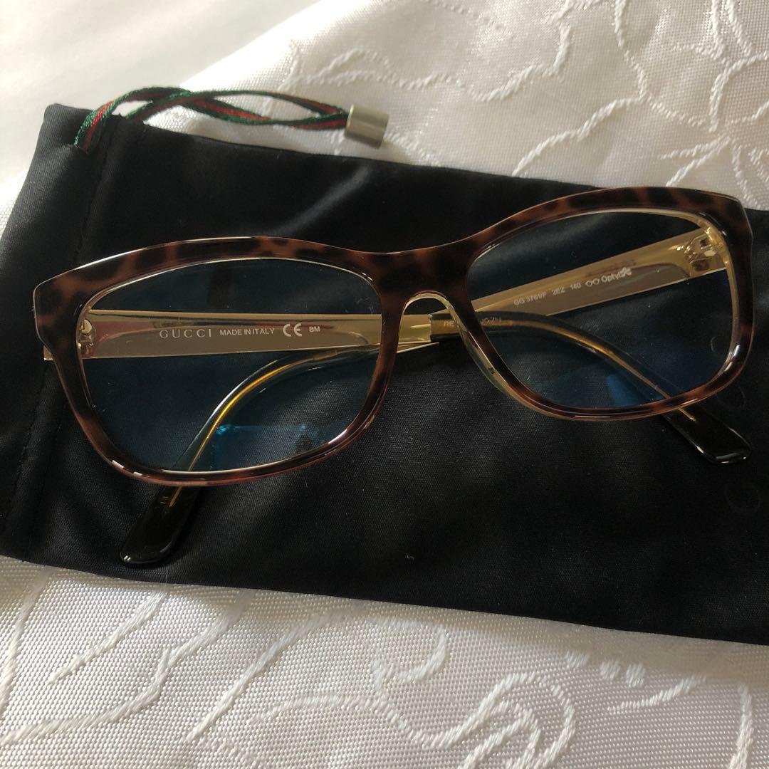GUCCI レア　伊達メガネ　サングラス　ブルーライトカット　花柄　度なし