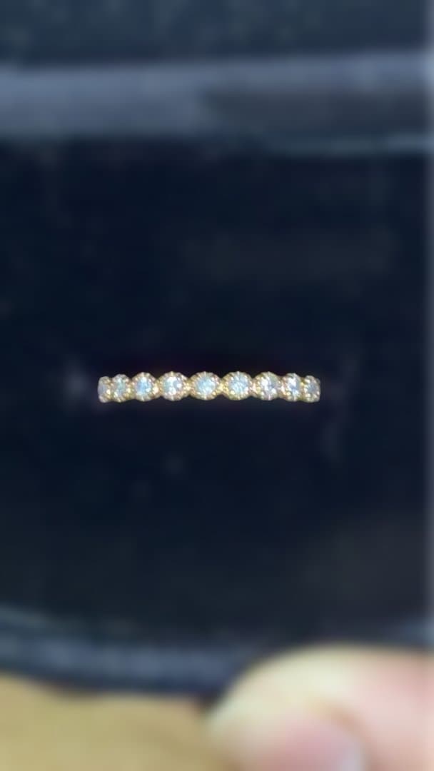 K18 ハーフエタニティ　リング