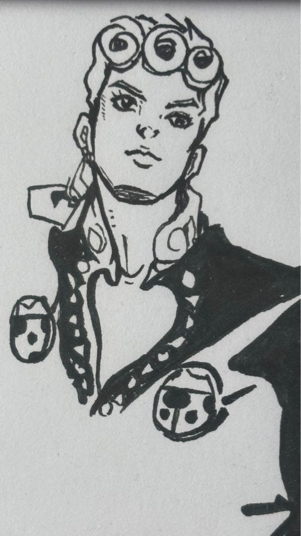 荒木飛呂彦先生 直筆イラスト 直筆サイン ジョジョ奇妙な冒険 - メルカリ