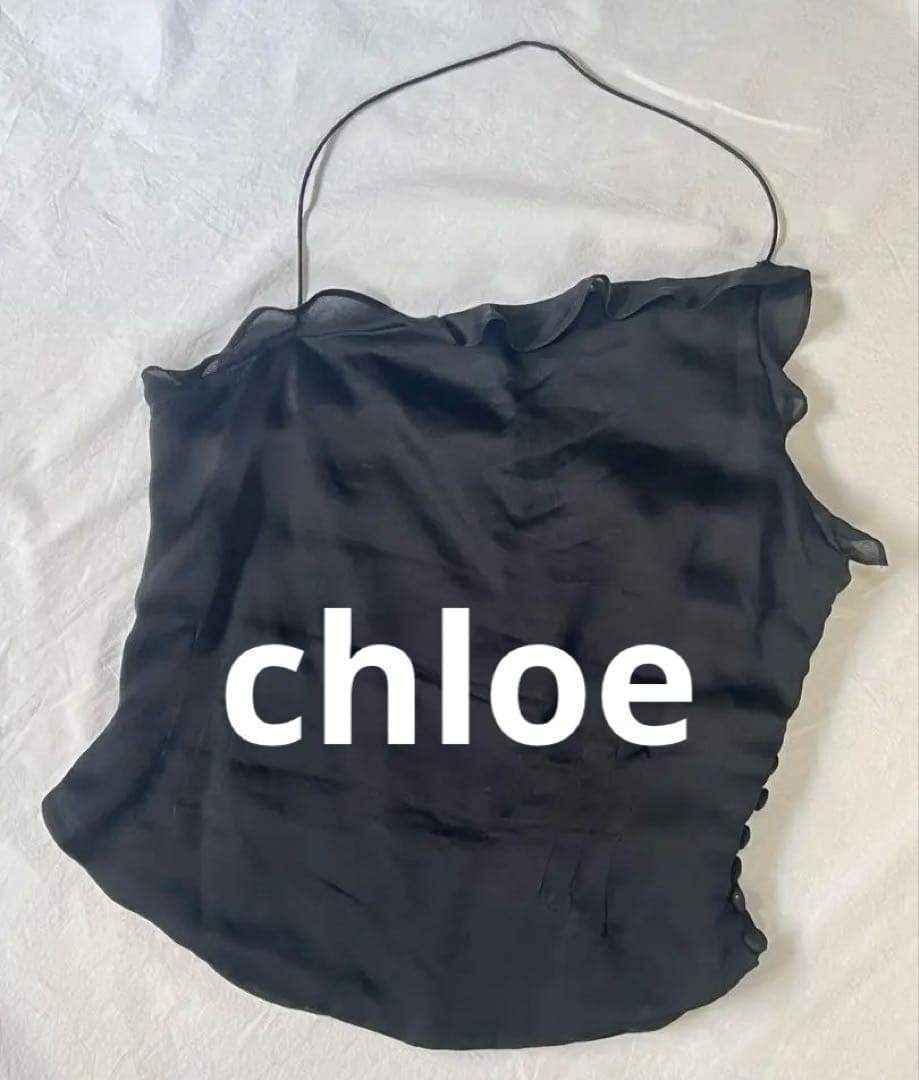 クロエシルクフリルキャミソールchloeバーニーズ