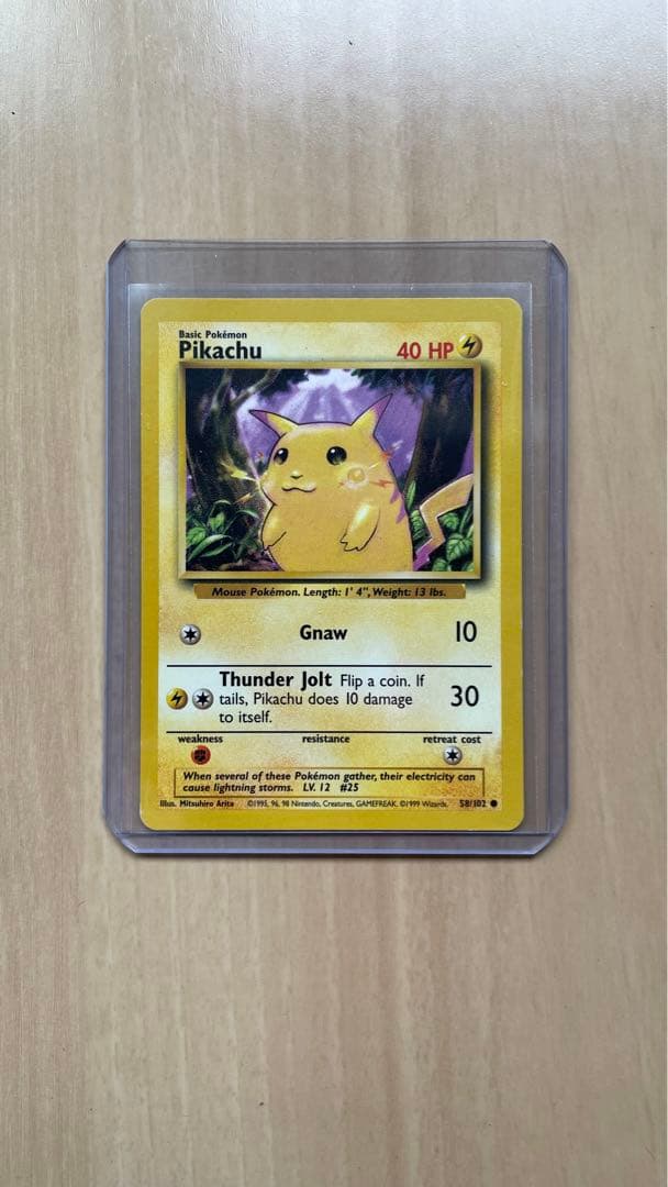 英語版ピカチュウ 58/102 ポケモンカード 初代/初版 HP40 - メルカリ