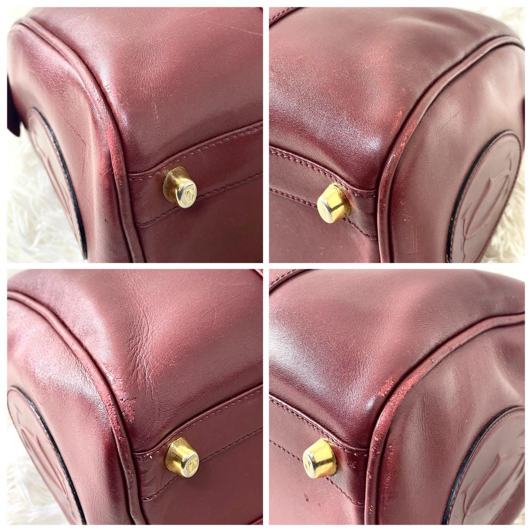 カルティエ Cartier ハンドバッグ ミニボストン マストライン ボルドー